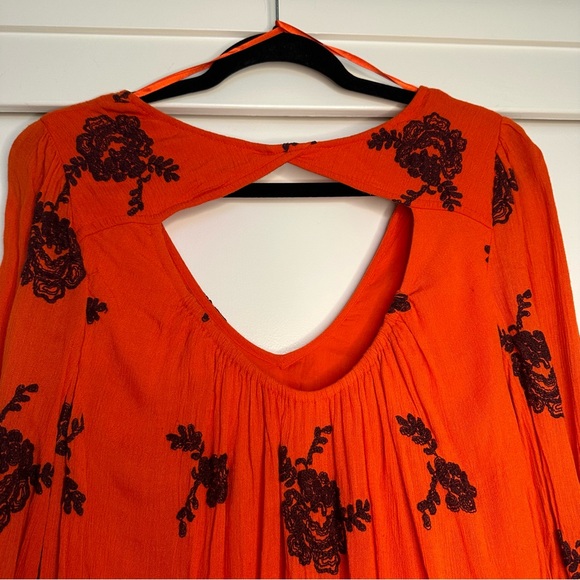 Free People‎ Emma Austen Cotton Long Sleeve Mini Dress - Picture 9 of 10